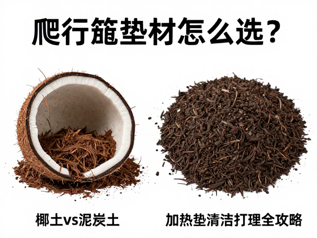 爬行箱垫材怎么选？椰土vs泥炭土，加热垫清洁打理全攻略