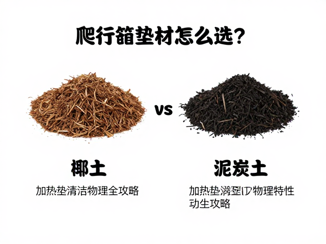 爬行箱垫材怎么选？椰土vs泥炭土，加热垫清洁打理全攻略