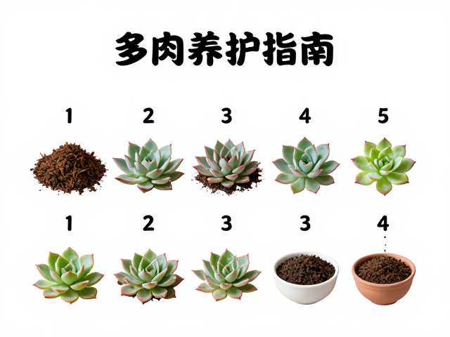 多肉养护指南，蛭石配土与生长周期记录，轻松搞定清洁打理