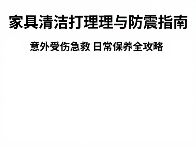 家具清洁打理与防震指南，意外受伤急救与日常保养全攻略