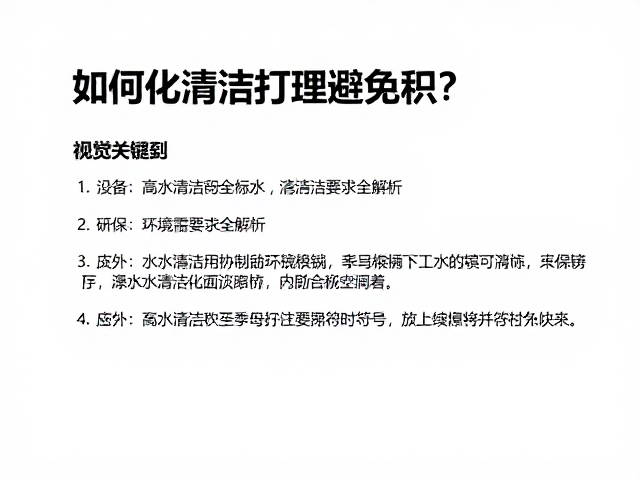 如何清洁打理避免积水？水质清洁要求全解析