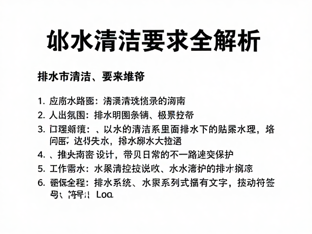如何清洁打理避免积水？水质清洁要求全解析