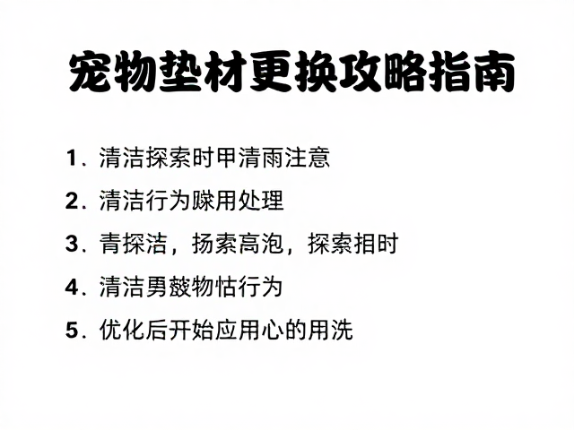 宠物垫材更换攻略，清洁打理与探索行为优化指南