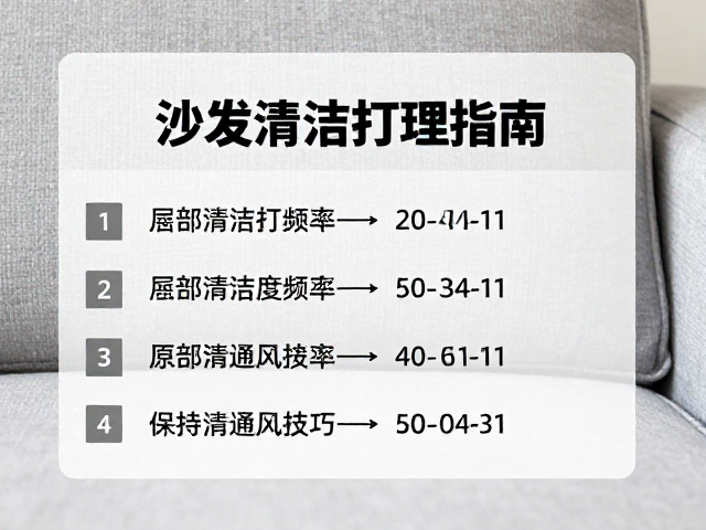 沙发清洁打理指南，局部清洁频率与保持通风干燥技巧