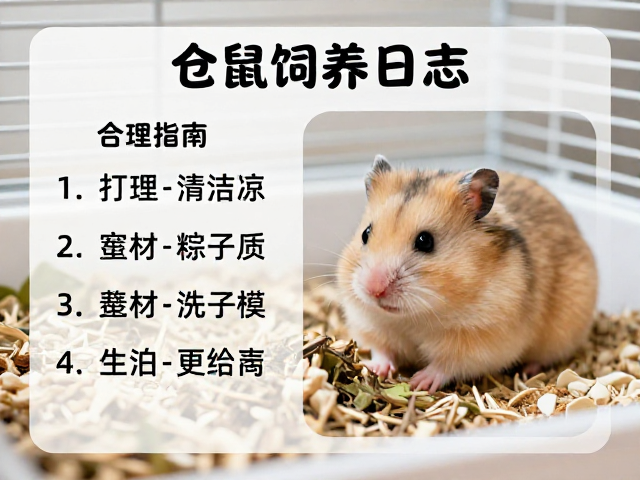 仓鼠饲养日志，清洁打理与垫材更换指南，打造健康萌宠生活