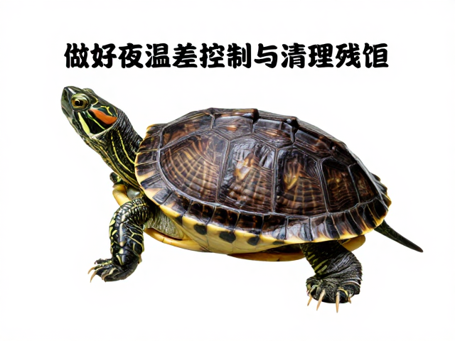 乌龟蜕皮周期长？做好昼夜温差控制与清理残饵，加速健康蜕皮