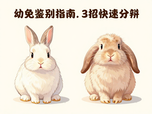幼兔鉴别指南,迷你荷兰兔与垂耳�儒兔混淆?3招快速分辨