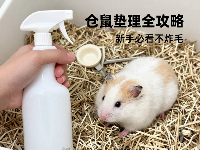 仓鼠垫材怎么换？喷雾瓶清洁打理全攻略，新手必看不炸毛