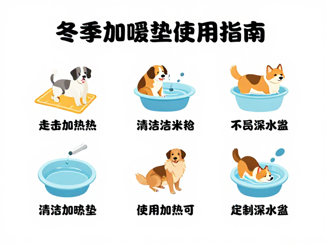 冬季宠物加温垫使用指南，清洁打理与防深水盆安全技巧