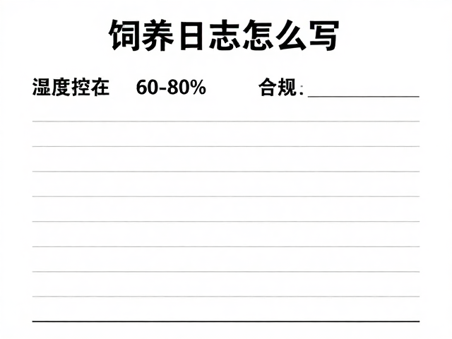 饲养日志怎么写？湿度控在60-80%的清洁打理指南