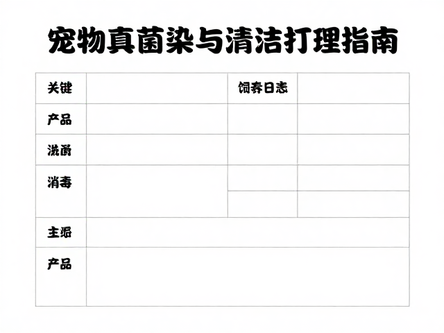 宠物真菌感染识别与清洁打理指南,附饲养日志管理模板