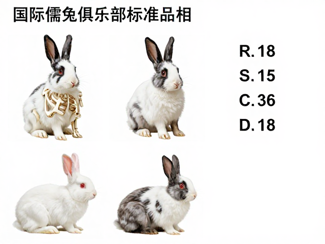 幼兔鉴别,通过骨骼体重判断品相,参考国际儒兔俱乐部标准