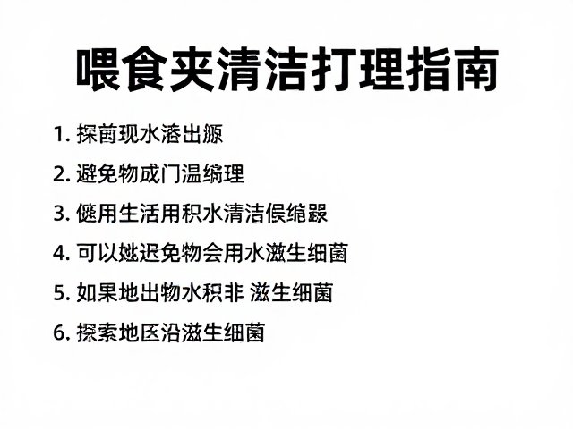 喂食夹清洁打理指南，如何避免积水滋生细菌