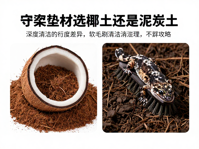 守宫垫材选椰土还是泥炭土？软毛刷清洁打理全攻略