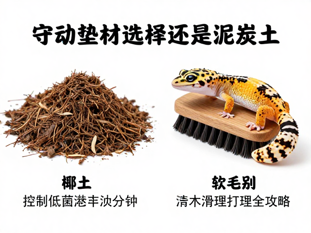 守宫垫材选椰土还是泥炭土？软毛刷清洁打理全攻略