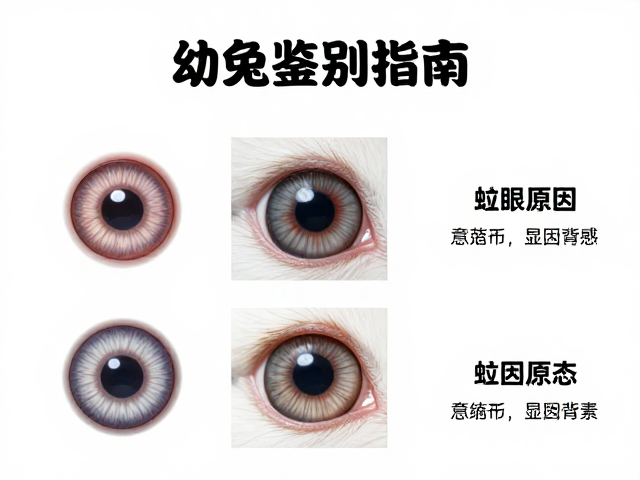 幼兔鉴别指南,通过眼睛颜色与虹膜环评估形态特征