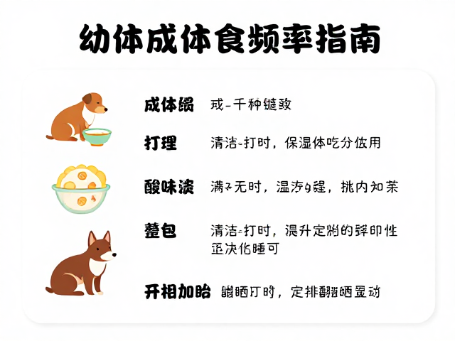 幼体成体喂食频率指南，清洁打理与定期翻晒更换技巧