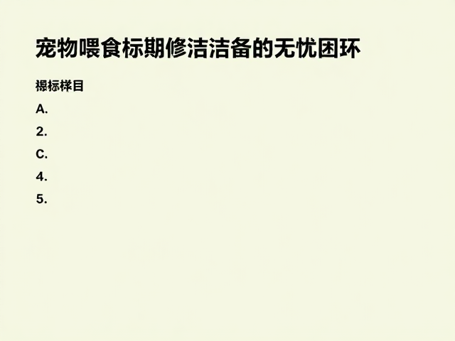 宠物喂食记录与设备定期检修，打造清洁打理无忧日常