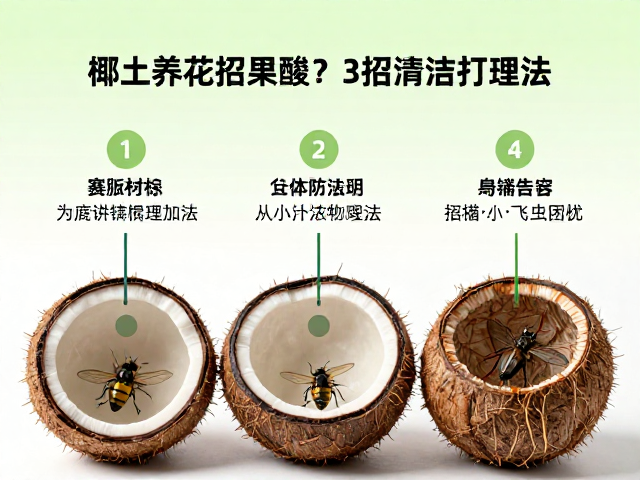 椰土养花招果蝇？3招清洁打理法，彻底告别小飞虫困扰
