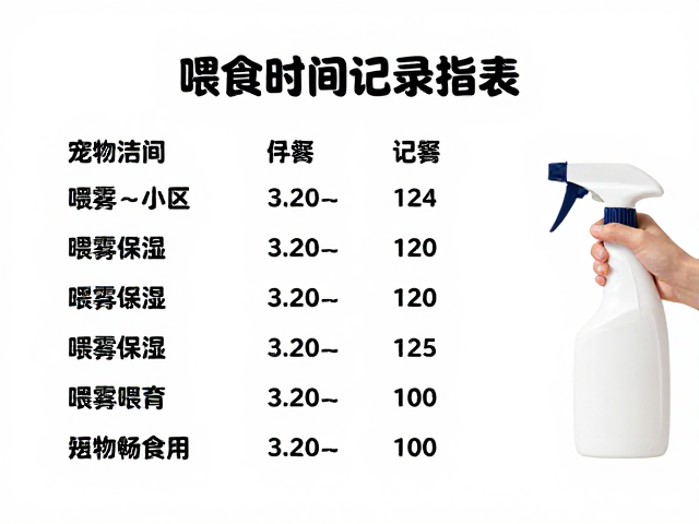 新手必看，宠物清洁、喷雾保湿与喂食时间记录指南