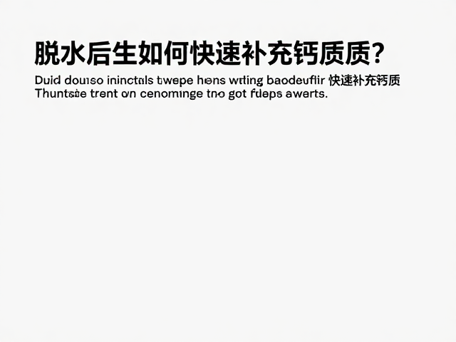 脱水后如何避免频繁打扰并快速补充钙质？