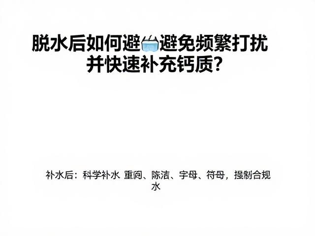 脱水后如何避免频繁打扰并快速补充钙质？