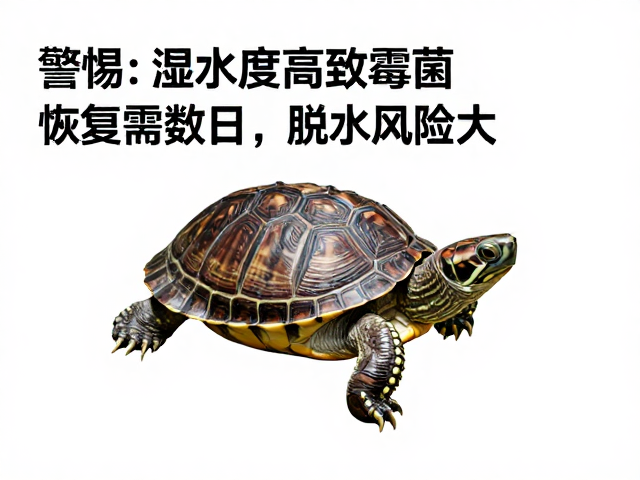 龟蜕皮失败?警惕湿度过高致霉菌,恢复需数日,脱水风险大