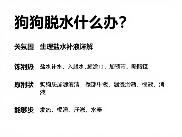 狗狗脱水怎么办？兽医诊断指南与生理盐水补液详解