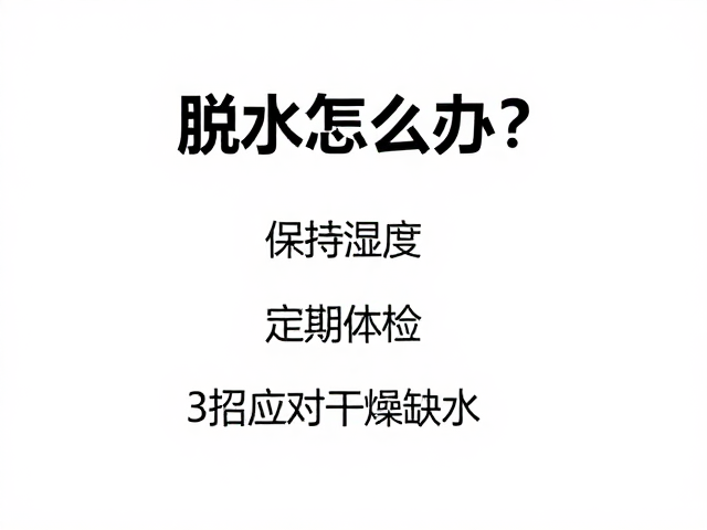 脱水怎么办？保持湿度，定期体检，3招应对干燥缺水