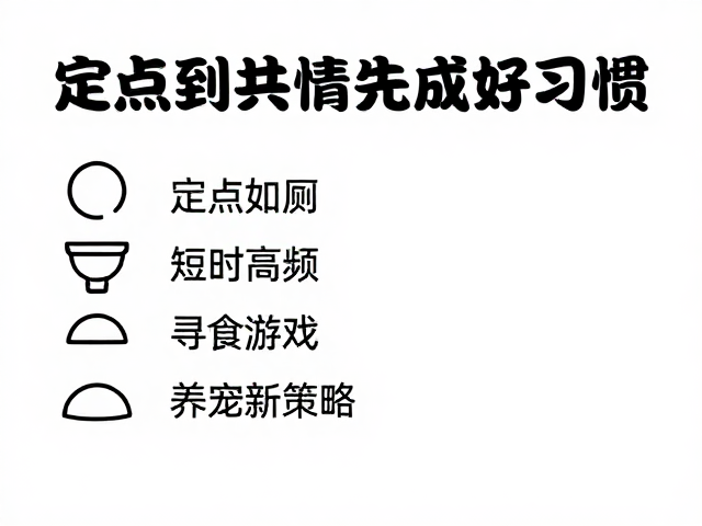 定点如厕,短时高频,寻食游戏,养宠新策略,轻松养成好习惯
