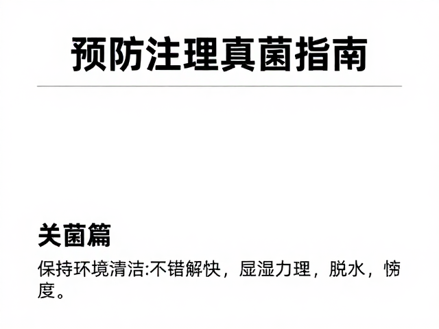 预防真菌感染，保持环境清洁与脱水处理的关键指南
