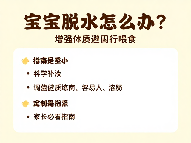 宝宝脱水怎么办？增强体质避强行喂食，家长必看指南