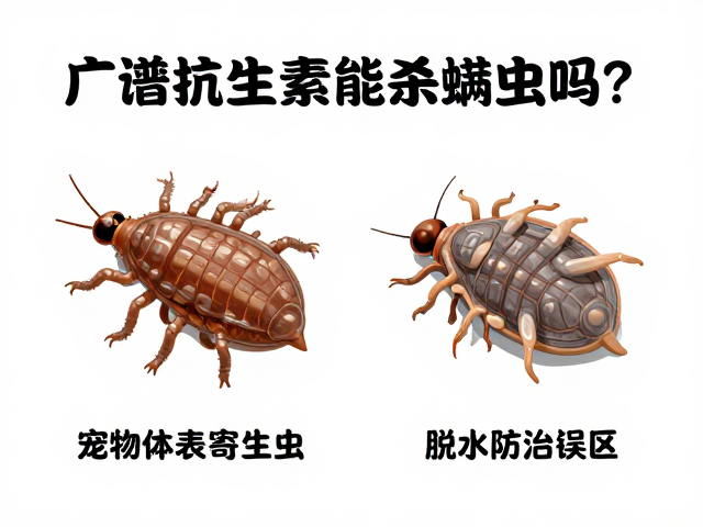 广谱抗生素能杀螨虫吗?宠物体表寄生虫脱水防治误区
