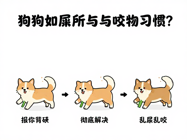 狗狗定点如厕与咬物习惯改?3步训练等待静止,彻底解决乱尿乱咬