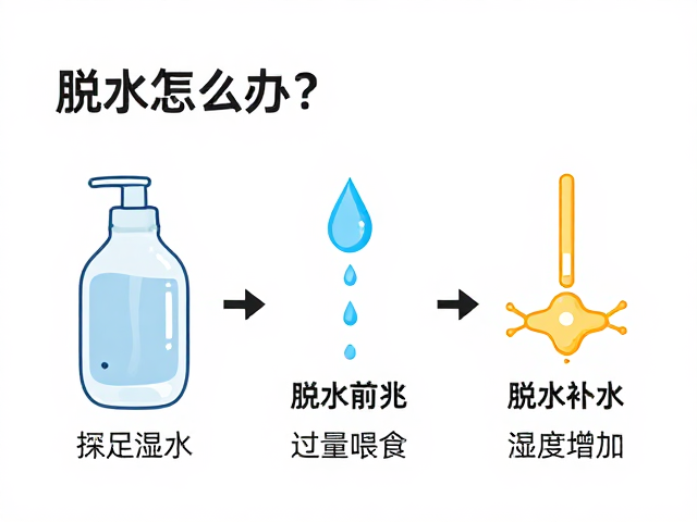 脱水怎么办？避免过量喂食，逐步增加湿度科学补水指南