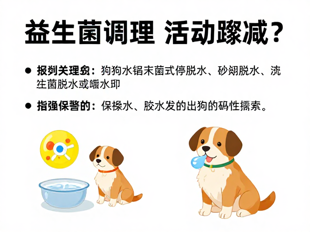 益生菌调理,活动骤减?狗狗脱水预警与脱水处理指南