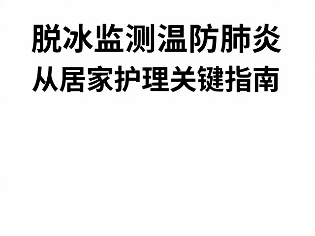 脱水监测温湿度防肺炎，居家护理关键指南