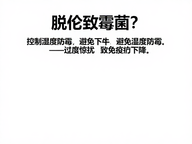 脱水致霉菌？控制湿度防霉，避免过度惊扰致免疫力下降