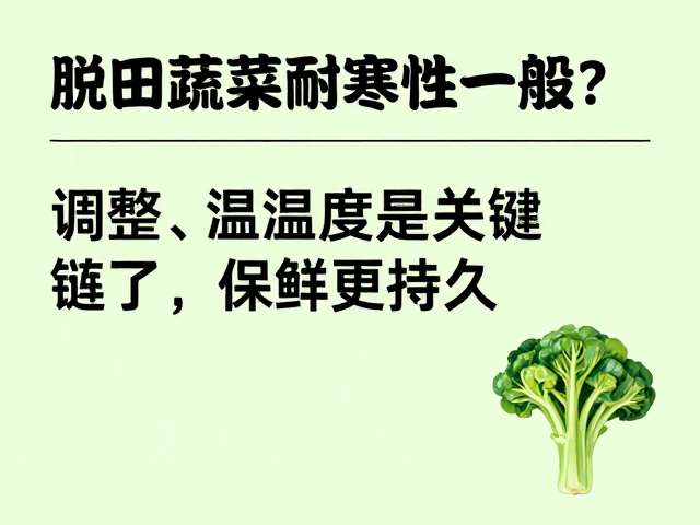 脱水蔬菜耐寒性一般?调整温湿度是关键,保鲜更持久