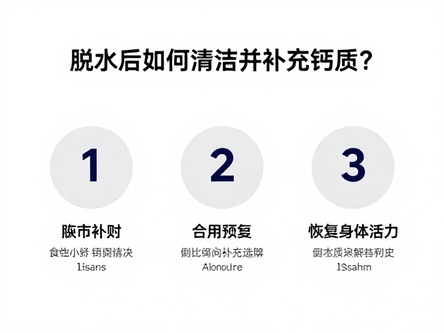 脱水后如何保持清洁并补充钙质？3步恢复身体活力