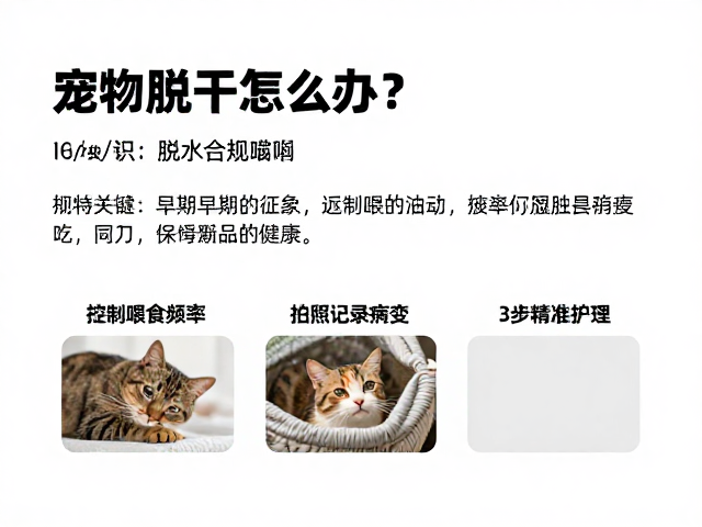 宠物脱水怎么办？控制喂食频率，拍照记录病变，3步精准护理