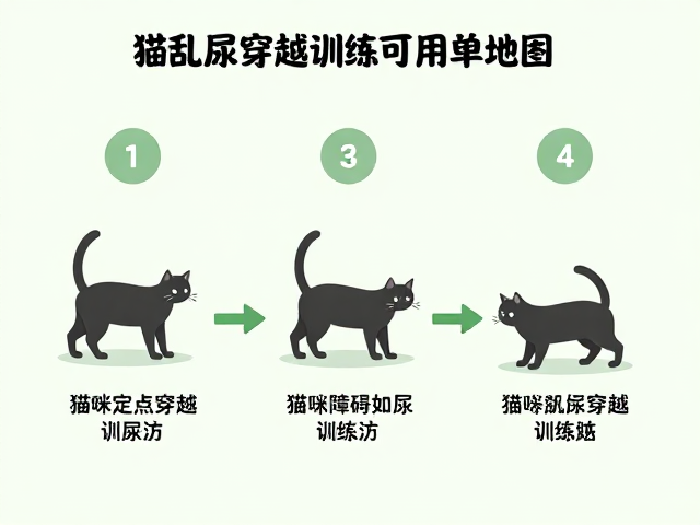 猫咪定点如厕与乱尿纠正,3步障碍穿越训练法