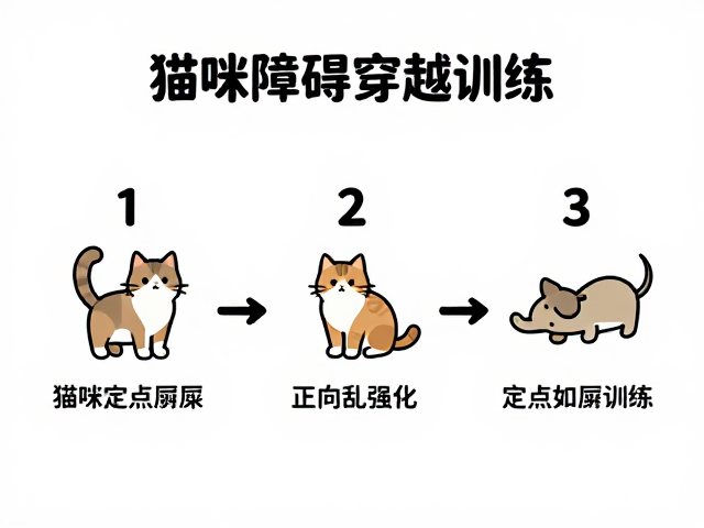 猫咪定点如厕与乱尿纠正,3步障碍穿越训练法