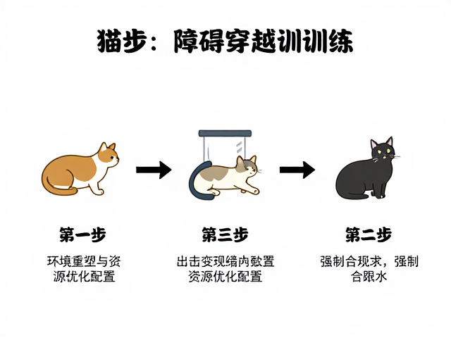 猫咪定点如厕与乱尿纠正,3步障碍穿越训练法
