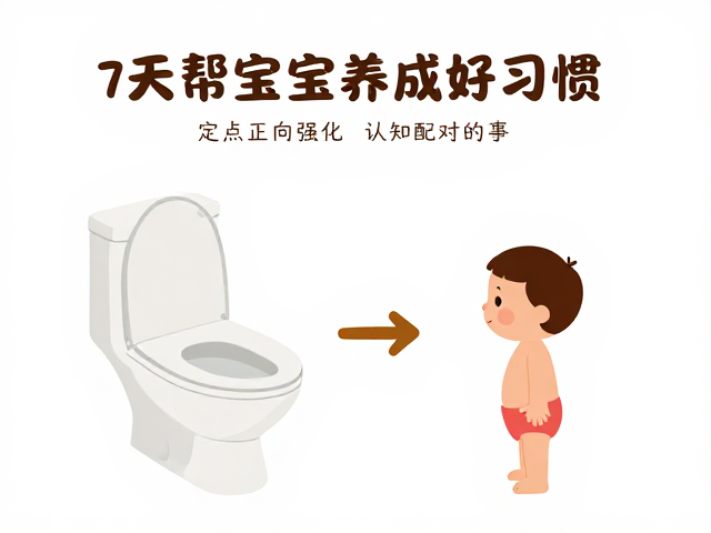 定点如厕难?用正向强化,认知配对,7天帮宝宝养成好习惯