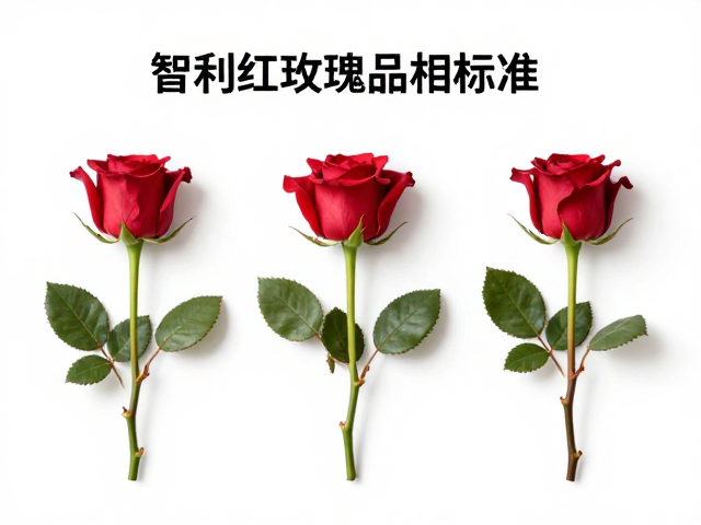 智利红玫瑰品相标准,底色纯正均匀,挑选优质玫瑰指南