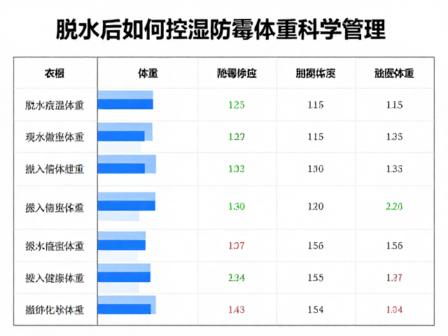 脱水后如何控湿防霉？监测体重变化助你科学管理