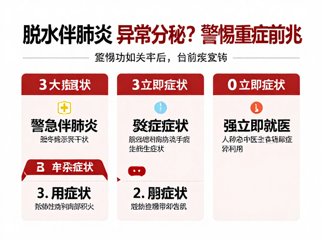 脱水伴肺炎异常分泌?警惕重症前兆,3大症状需立即就医