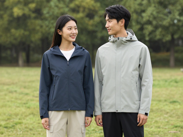 青年男女郊野公园穿搭,轻量防风外套怎么选?