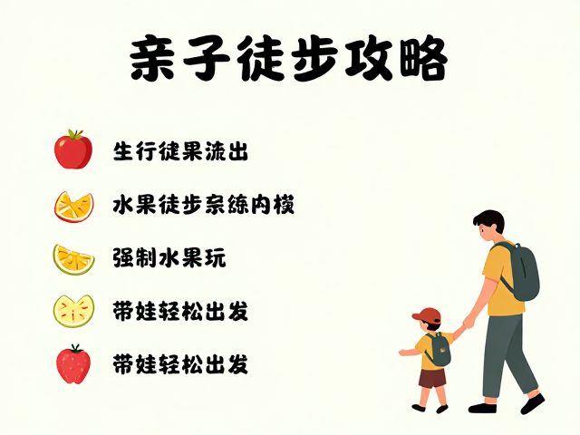 亲子徒步全攻略,安全规则,水果切块,带娃轻松出发